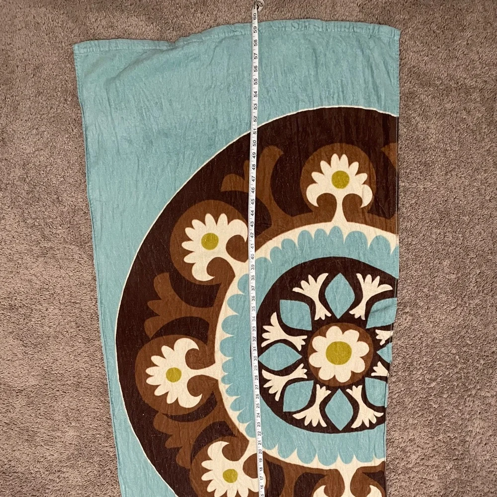 Turquoise and Brown Beach Towel